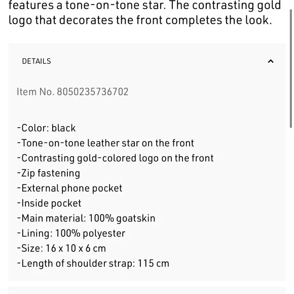 Golden Goose Black Mini Star Bag with Gold Chain - Picture 4 of 11